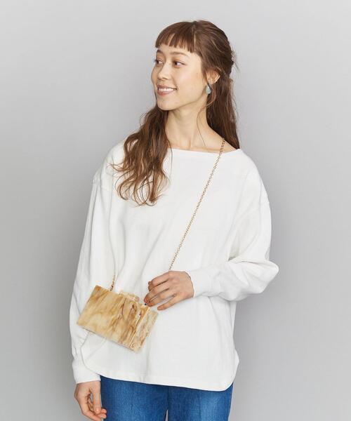 BEAUTY&YOUTH UNITED ARROWS（ビューティーアンドユースユナイテッドアローズ）の「BY ヘビーコットンショルダーパッチカットソーо（Tシャツ/カットソー・レディース・ブラック/ライム/オフホワイト・FREE）」の2枚目の写真