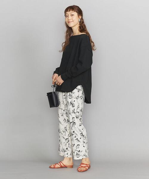 BEAUTY&YOUTH UNITED ARROWS（ビューティーアンドユースユナイテッドアローズ）の「BY ヘビーコットンショルダーパッチカットソーо（Tシャツ/カットソー・レディース・ブラック/ライム/オフホワイト・FREE）」の3枚目の写真