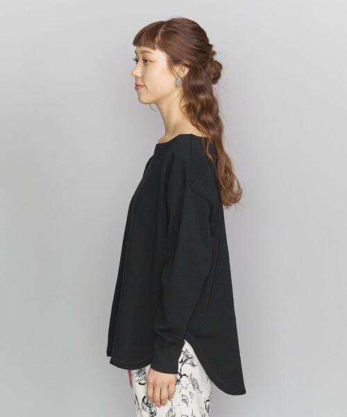 BEAUTY&YOUTH UNITED ARROWS（ビューティーアンドユースユナイテッドアローズ）の「BY ヘビーコットンショルダーパッチカットソーо（Tシャツ/カットソー・レディース・ブラック/ライム/オフホワイト・FREE）」の4枚目の写真