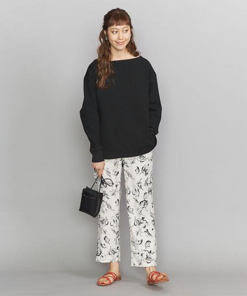 BEAUTY&YOUTH UNITED ARROWS（ビューティーアンドユースユナイテッドアローズ）の「BY ヘビーコットンショルダーパッチカットソーо（Tシャツ/カットソー・レディース・ブラック/ライム/オフホワイト・FREE）」の19枚目の写真