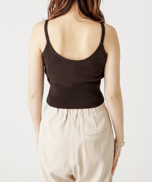 mystic（ミスティック）の「パット付きニットキャミソール（キャミソール・レディース・オレンジ/グリーン/ダークブラウン/ベージュ・FREE）」の6枚目の写真