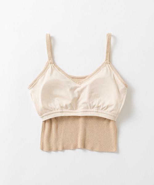 mystic（ミスティック）の「パット付きニットキャミソール（キャミソール・レディース・オレンジ/グリーン/ダークブラウン/ベージュ・FREE）」の13枚目の写真