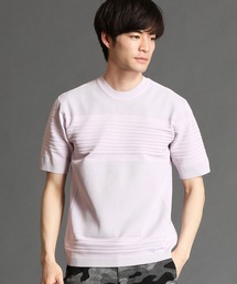 HIDEAWAYS NICOLE | ジャカードクルーネック半袖ニット(ニット/セーター)