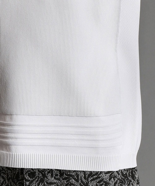 HIDEAWAYS NICOLE(ハイダウェイニコル)の「ジャカードクルーネック半袖ニット(ニット/セーター・メンズ・ライトグレー/ブルー/ラベンダー/ブラック/ホワイト・LARGE/MEDIUM/X-LARGE)」の10枚目の写真