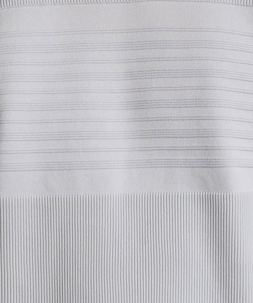 HIDEAWAYS NICOLE(ハイダウェイニコル)の「ジャカードクルーネック半袖ニット(ニット/セーター・メンズ・ライトグレー/ブルー/ラベンダー/ブラック/ホワイト・LARGE/MEDIUM/X-LARGE)」の11枚目の写真