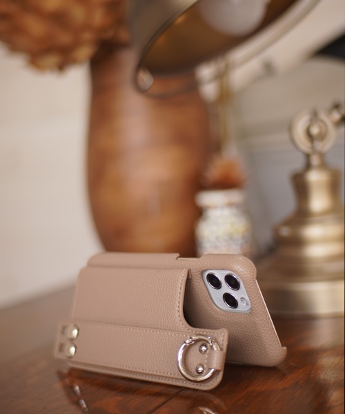 ensemble(皮革ブランド)（アンサンブル）の「【 ensemble / アンサンブル 】 iPhone ケース Porte Ⅱ ( 6 6S 7 8 SE2 )/( Ⅹ XS )/( 11 )/( 11pro )/( 12 / 12pro ) 対応（スマホケース/カバー・レディース・ライトグレー/ブラック/ベージュ/ブラウン/グレー/カーキ/シルバー/ブロンズ・F/A/C/E/H）」の17枚目の写真