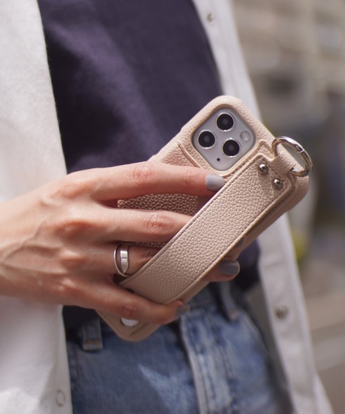 ensemble(皮革ブランド)（アンサンブル）の「【 ensemble / アンサンブル 】 iPhone ケース Porte Ⅱ ( 6 6S 7 8 SE2 )/( Ⅹ XS )/( 11 )/( 11pro )/( 12 / 12pro ) 対応（スマホケース/カバー・レディース・ライトグレー/ブラック/ベージュ/ブラウン/グレー/カーキ/シルバー/ブロンズ・F/A/C/E/H）」の18枚目の写真
