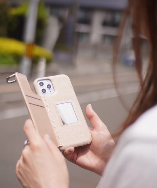 ensemble(皮革ブランド)（アンサンブル）の「【 ensemble / アンサンブル 】 iPhone ケース Porte Ⅱ ( 6 6S 7 8 SE2 )/( Ⅹ XS )/( 11 )/( 11pro )/( 12 / 12pro ) 対応（スマホケース/カバー・レディース・ライトグレー/ブラック/ベージュ/ブラウン/グレー/カーキ/シルバー/ブロンズ・F/A/C/E/H）」の22枚目の写真