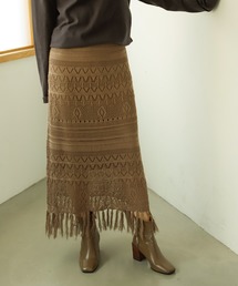 Auntie Rosa Holiday | 【Holiday】透かし編みフリンジスカート(スカート)