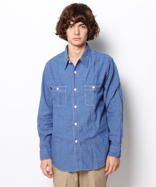 BEAMS(ビームス)の「BEAMS / ベタシャンブレー ワークシャツ(シャツ/ブラウス・メンズ・ブルー・MEDIUM/SMALL/LARGE)」の9枚目の写真