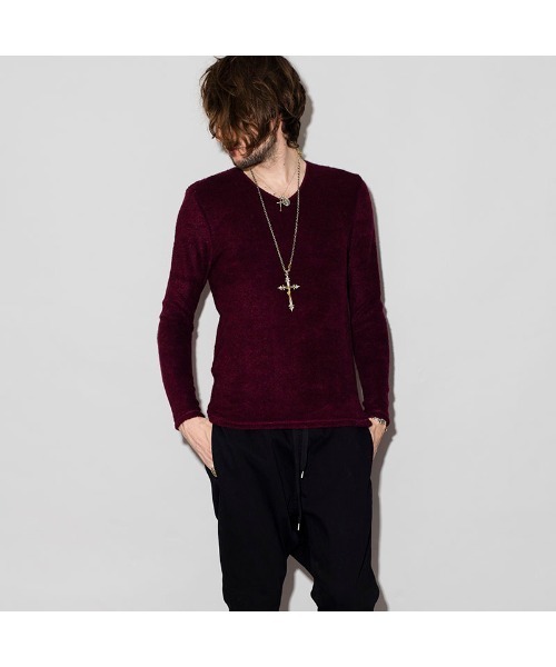 NO ID.（ノーアイディ）の「【NO ID.】Bicule Pile V-Neck Pullover / ビキューレ パイル Vネック プルオーバー（ニット/セーター・メンズ・ブラック/ライトグレー/アイボリー/ダークグレー/ワイン/ネイビー・1/3/2）」の10枚目の写真