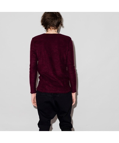 NO ID.（ノーアイディ）の「【NO ID.】Bicule Pile V-Neck Pullover / ビキューレ パイル Vネック プルオーバー（ニット/セーター・メンズ・ブラック/ライトグレー/アイボリー/ダークグレー/ワイン/ネイビー・1/3/2）」の12枚目の写真