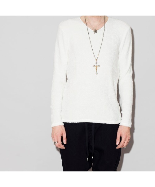 NO ID.（ノーアイディ）の「【NO ID.】Bicule Pile V-Neck Pullover / ビキューレ パイル Vネック プルオーバー（ニット/セーター・メンズ・ブラック/ライトグレー/アイボリー/ダークグレー/ワイン/ネイビー・1/3/2）」の17枚目の写真