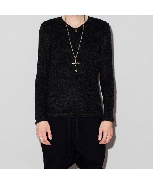 NO ID.（ノーアイディ）の「【NO ID.】Bicule Pile V-Neck Pullover / ビキューレ パイル Vネック プルオーバー（ニット/セーター・メンズ・ブラック/ライトグレー/アイボリー/ダークグレー/ワイン/ネイビー・1/3/2）」の21枚目の写真