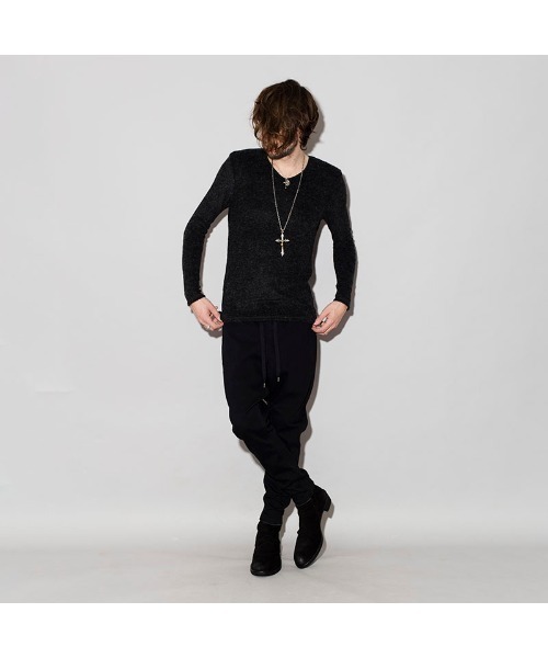 NO ID.（ノーアイディ）の「【NO ID.】Bicule Pile V-Neck Pullover / ビキューレ パイル Vネック プルオーバー（ニット/セーター・メンズ・ブラック/ライトグレー/アイボリー/ダークグレー/ワイン/ネイビー・1/3/2）」の22枚目の写真