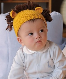 [ベビー]アニマルモチーフニット帽子