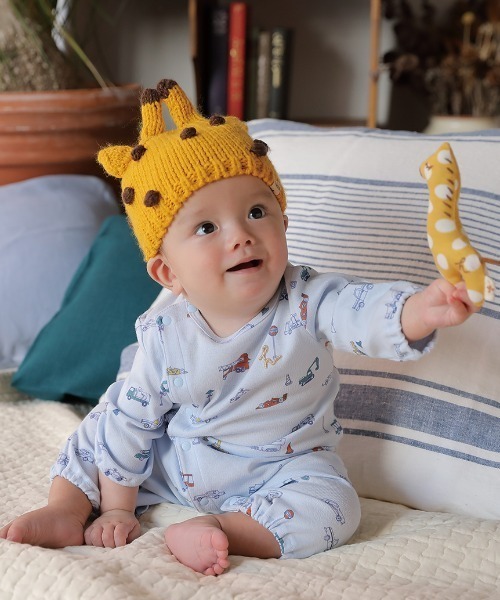HAKKA BABY（ハッカベビー）の「[ベビー]アニマルモチーフニット帽子（ニットキャップ/ビーニー・キッズ・ブラウン/グレー/オフホワイト/ピンク/イエロー/グリーン/マスタード/キャメル・48）」の20枚目の写真