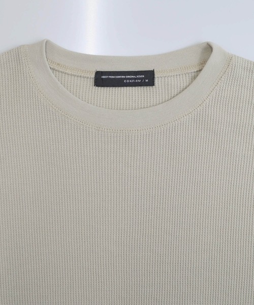 Confirm(コンファーム)の「Confirm / コンファーム ワッフルロンT(Tシャツ/カットソー・メンズ・ホワイト/ミント/チャコールグレー/ベージュ/ネイビー・M/L)」の20枚目の写真