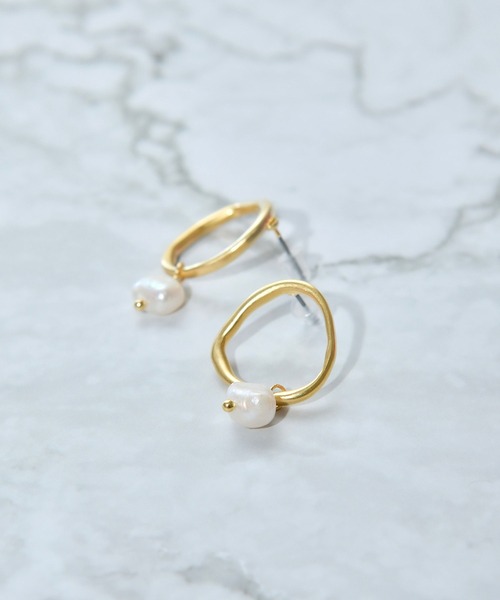 BROTHERHOOD（ブラザーフッド）の「【earyear】ポイントパールピアス（ピアス（両耳用）・レディース・ゴールド/A/B/C/D/E/F/G/H/J/K/I/L・FREE）」の5枚目の写真