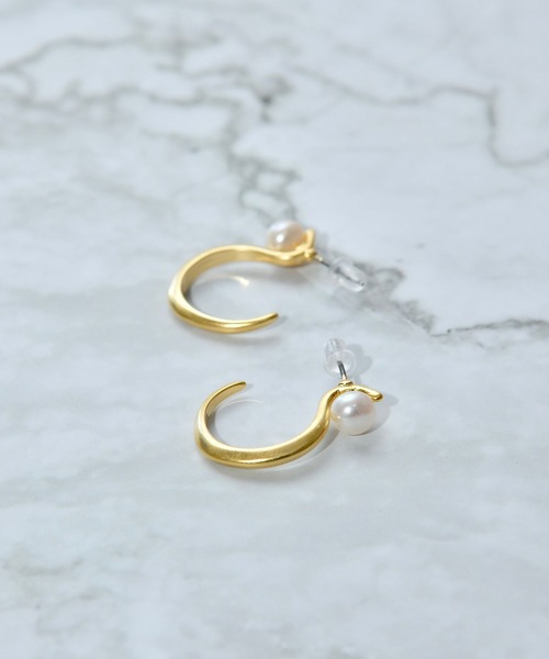 BROTHERHOOD（ブラザーフッド）の「【earyear】ポイントパールピアス（ピアス（両耳用）・レディース・ゴールド/A/B/C/D/E/F/G/H/J/K/I/L・FREE）」の7枚目の写真