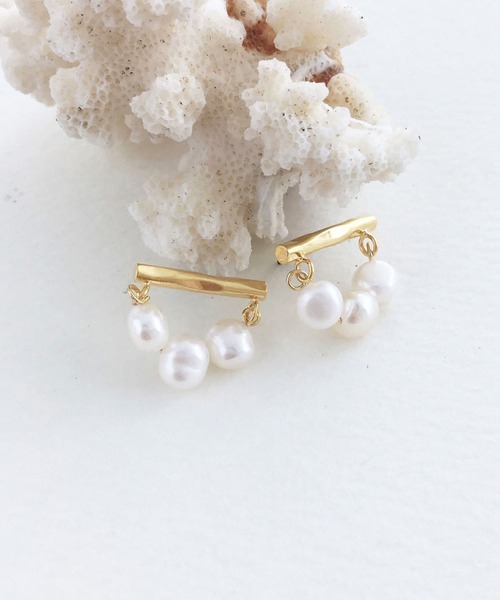 BROTHERHOOD（ブラザーフッド）の「【earyear】ポイントパールピアス（ピアス（両耳用）・レディース・ゴールド/A/B/C/D/E/F/G/H/J/K/I/L・FREE）」の11枚目の写真