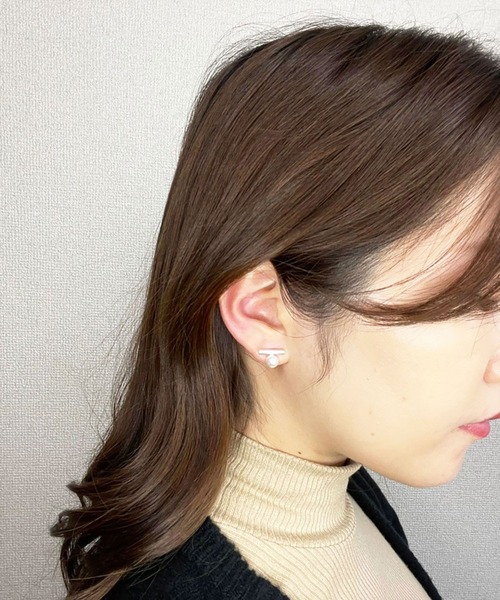 BROTHERHOOD（ブラザーフッド）の「【earyear】ポイントパールピアス（ピアス（両耳用）・レディース・ゴールド/A/B/C/D/E/F/G/H/J/K/I/L・FREE）」の12枚目の写真