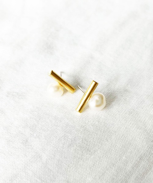 BROTHERHOOD（ブラザーフッド）の「【earyear】ポイントパールピアス（ピアス（両耳用）・レディース・ゴールド/A/B/C/D/E/F/G/H/J/K/I/L・FREE）」の13枚目の写真