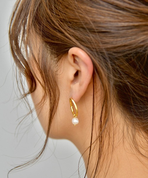 BROTHERHOOD（ブラザーフッド）の「【earyear】ポイントパールピアス（ピアス（両耳用）・レディース・ゴールド/A/B/C/D/E/F/G/H/J/K/I/L・FREE）」の20枚目の写真