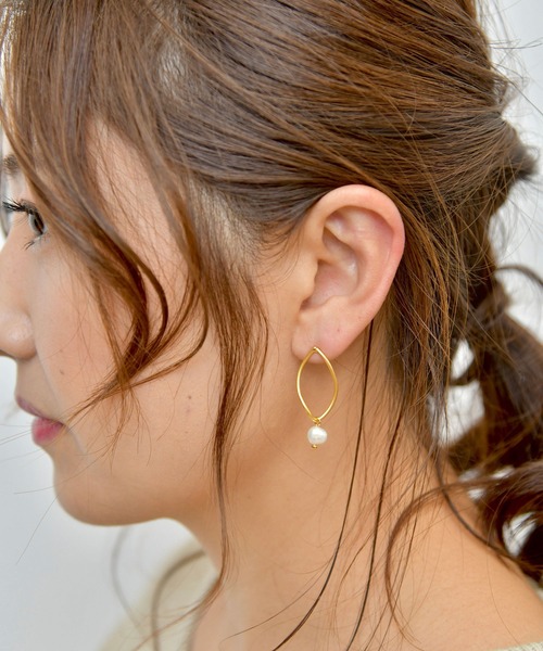 BROTHERHOOD（ブラザーフッド）の「【earyear】ポイントパールピアス（ピアス（両耳用）・レディース・ゴールド/A/B/C/D/E/F/G/H/J/K/I/L・FREE）」の18枚目の写真