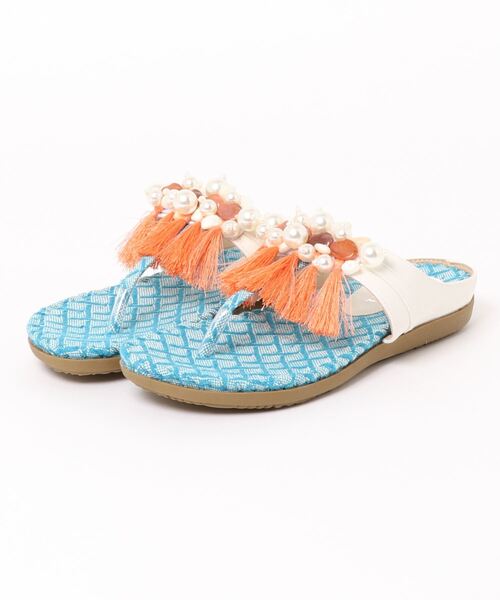 チチカカ（チチカカ）の「タッセルビーズトングサンダル（サンダル・レディース・ブラック/オフホワイト/イエロー・MEDIUM/LARGE）」の17枚目の写真