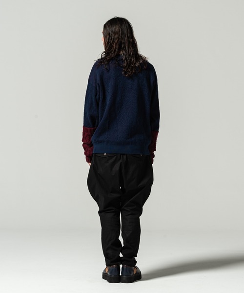 glamb グラム シモンジョッパーズパンツ サルエル ネイビー リブ Simon jodhpurs / シモンジョッパーズ（その他パンツ）｜glamb