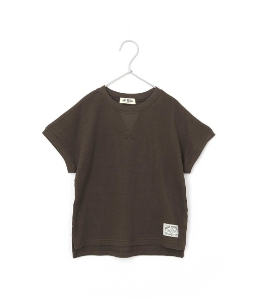 MAKE YOUR DAY（メイクユアデイ）の「ワッフルフレンチTシャツ■80～140cm（Tシャツ/カットソー・キッズ・ベージュ/アイボリー/ピンク/その他・90/120/100/80/110/140/130）」の4枚目の写真