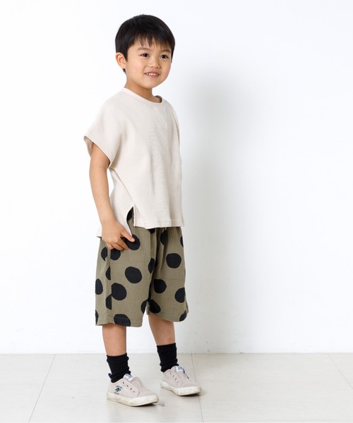 MAKE YOUR DAY（メイクユアデイ）の「ワッフルフレンチTシャツ■80～140cm（Tシャツ/カットソー・キッズ・ベージュ/アイボリー/ピンク/その他・90/120/100/80/110/140/130）」の7枚目の写真