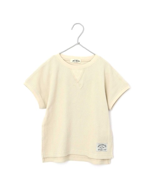 MAKE YOUR DAY（メイクユアデイ）の「ワッフルフレンチTシャツ■80～140cm（Tシャツ/カットソー・キッズ・ベージュ/アイボリー/ピンク/その他・90/120/100/80/110/140/130）」の10枚目の写真