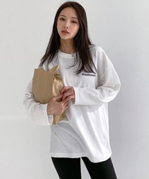 A'GEM/9 × .kom『muah muah/ムーアムーア』SIGNATURE LOGOLINE T-SHIRT/シグネチャー ロゴライン ロングスリーブTシャツ