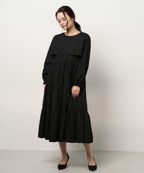 Lui's(ルイス)の「ティアードレイヤーロングワンピース(ワンピース・レディース・ホワイト/ブラック・FREE)」の12枚目の写真