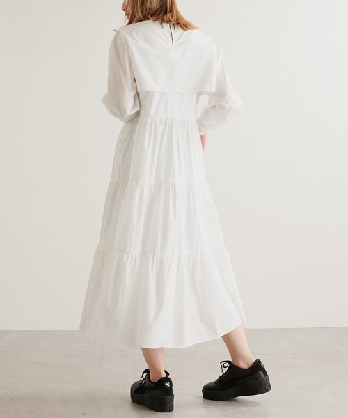 Lui's(ルイス)の「ティアードレイヤーロングワンピース(ワンピース・レディース・ホワイト/ブラック・FREE)」の13枚目の写真