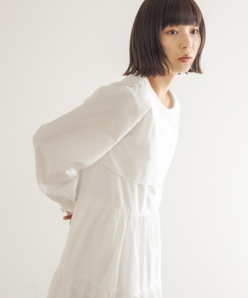 Lui's(ルイス)の「ティアードレイヤーロングワンピース(ワンピース・レディース・ホワイト/ブラック・FREE)」の19枚目の写真