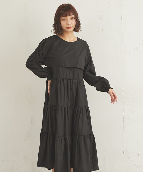 Lui's(ルイス)の「ティアードレイヤーロングワンピース(ワンピース・レディース・ホワイト/ブラック・FREE)」の16枚目の写真