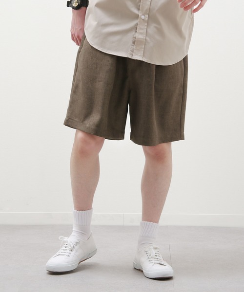 ZIP FIVE（ジップファイブ）の「【ZIP FIVE】ドライ リネンライクショートパンツ（その他パンツ・メンズ・ブラック/ベージュ/ブラウン/オリーブ/ブルー/アイボリー・MEDIUM/LARGE/X-LARGE）」の4枚目の写真