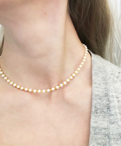 Newport（ニューポート）の「淡水パール&天然石ネックレス【数量限定】（ネックレス・レディース・イエロー/グリーン/レッド/ブルー/ホワイト・40cm）」の6枚目の写真