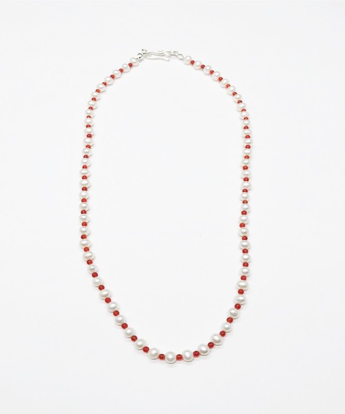 Newport（ニューポート）の「淡水パール&天然石ネックレス【数量限定】（ネックレス・レディース・イエロー/グリーン/レッド/ブルー/ホワイト・40cm）」の8枚目の写真
