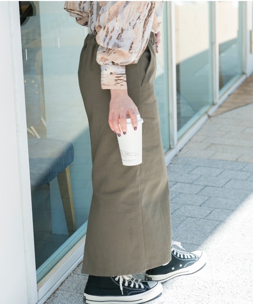 Ambre Neige（アンブルネージュ）の「ミディタイトスカート／【WEB/EC限定商品】（スカート・レディース・グレイッシュベージュ/チャコールグレー・FREE）」の21枚目の写真