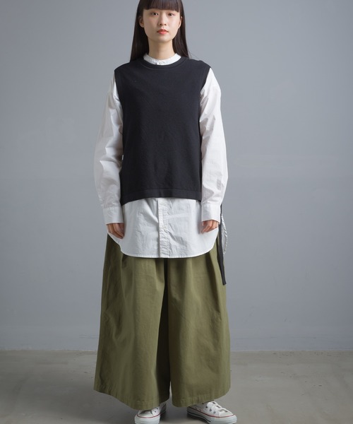 OMNES（オムネス）の「鹿の子コットンニットサイドリボンベスト（ベスト・レディース・ブラック/ネイビー/ブラウン/アイボリー/グリーン系その他・FREE）」の18枚目の写真