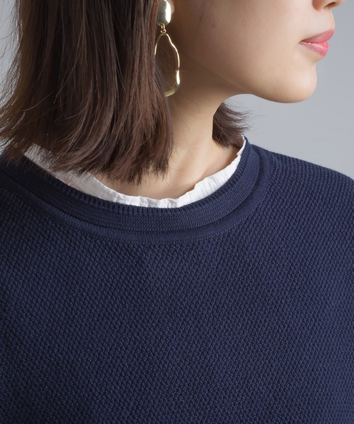 OMNES（オムネス）の「鹿の子コットンニットサイドリボンベスト（ベスト・レディース・ブラック/ネイビー/ブラウン/アイボリー/グリーン系その他・FREE）」の17枚目の写真