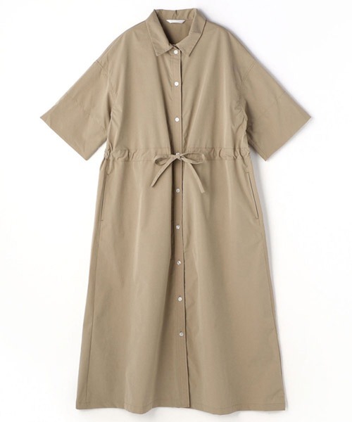 NICOLE white（ニコルホワイト）の「ウエストドロストボックスワンピース（ワンピース・レディース・ブラウン/オフホワイト/グリーン・FREE）」の18枚目の写真