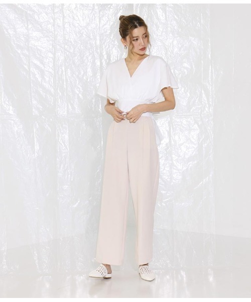 ANAP(アナップ)の「バックリボンカシュクールトップス(Tシャツ/カットソー・レディース・イエロー/ブラック/オフホワイト/グレイッシュベージュ/ライトベージュ・FREE)」の11枚目の写真