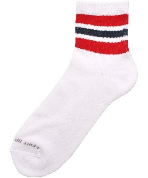 FRUIT OF THE LOOM（フルーツオブザルーム）の「【FRUIT OF THE LOOM】 クオーター丈 ラインアンクル 6Pソックス（ソックス/靴下・メンズ・マルチ・FREE）」の4枚目の写真