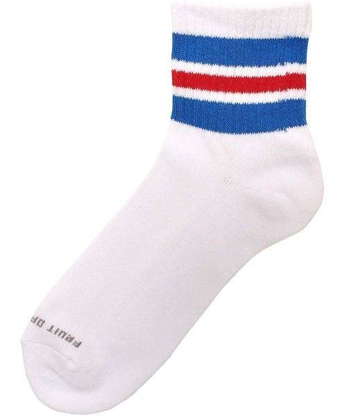 FRUIT OF THE LOOM（フルーツオブザルーム）の「【FRUIT OF THE LOOM】 クオーター丈 ラインアンクル 6Pソックス（ソックス/靴下・メンズ・マルチ・FREE）」の6枚目の写真