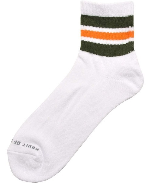 FRUIT OF THE LOOM（フルーツオブザルーム）の「【FRUIT OF THE LOOM】 クオーター丈 ラインアンクル 6Pソックス（ソックス/靴下・メンズ・マルチ・FREE）」の7枚目の写真